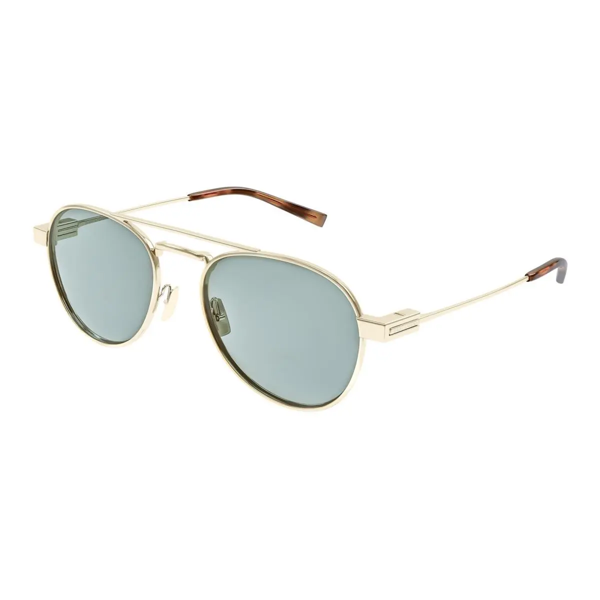 Saint Laurent SL 708 003 Mens Sunglasses Gold Metal Frame with Green Lenses