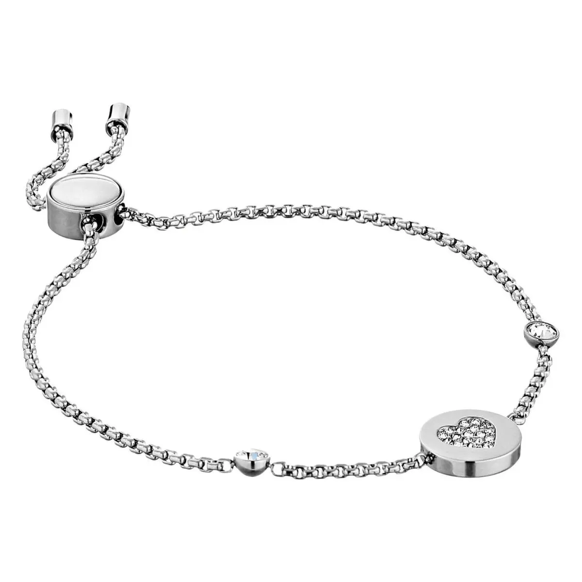 Michael Kors Exclusives Silver S/ Steel Slider Bracelet Crystals MKJ5044040 +box