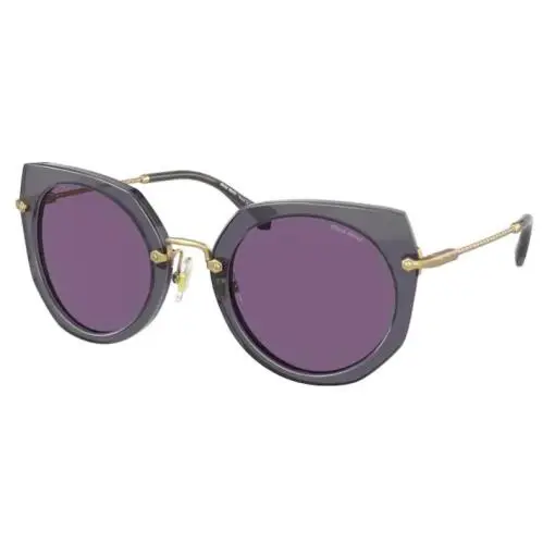 Miu Miu Sunglasses MU 02XS 04O 6O2 Grey Transparent/violet For Women