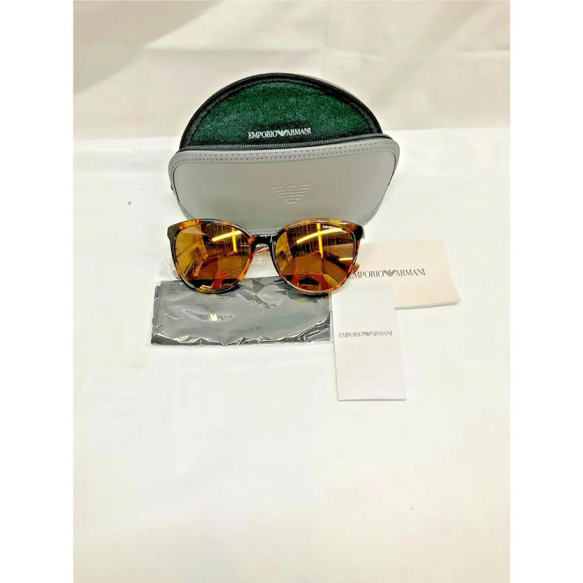 Emporio Armani EA4101 5677/7D 56mm Blonde Havana/brown Mirror Bronze- New/no Box