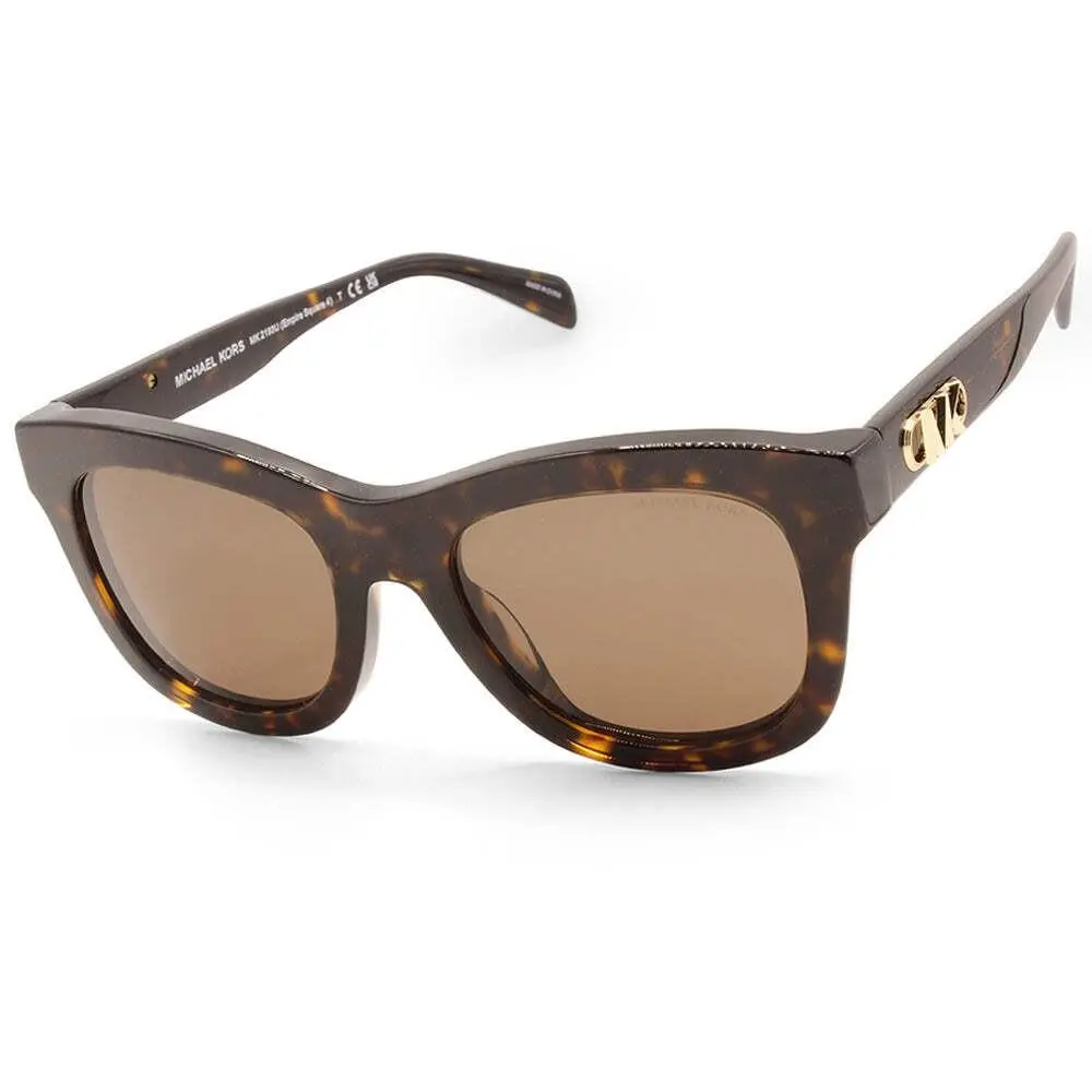Michael Kors Empire Square Shiny Dark Havana/brown Women`s Sunglasses MK2193U 30