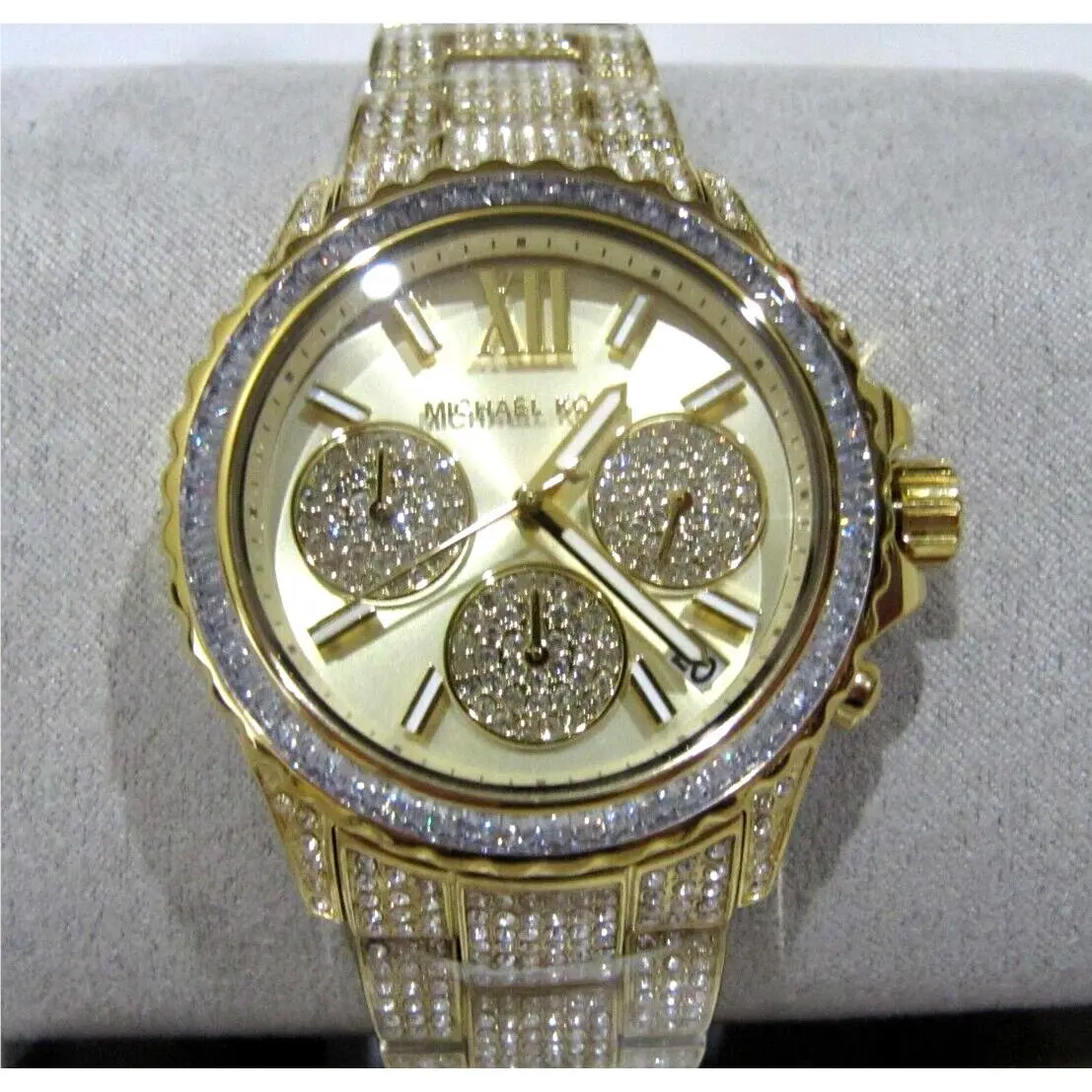 Michael Kors MK7254 Everest Pave Chronograph Gold Stainless Steel Watch