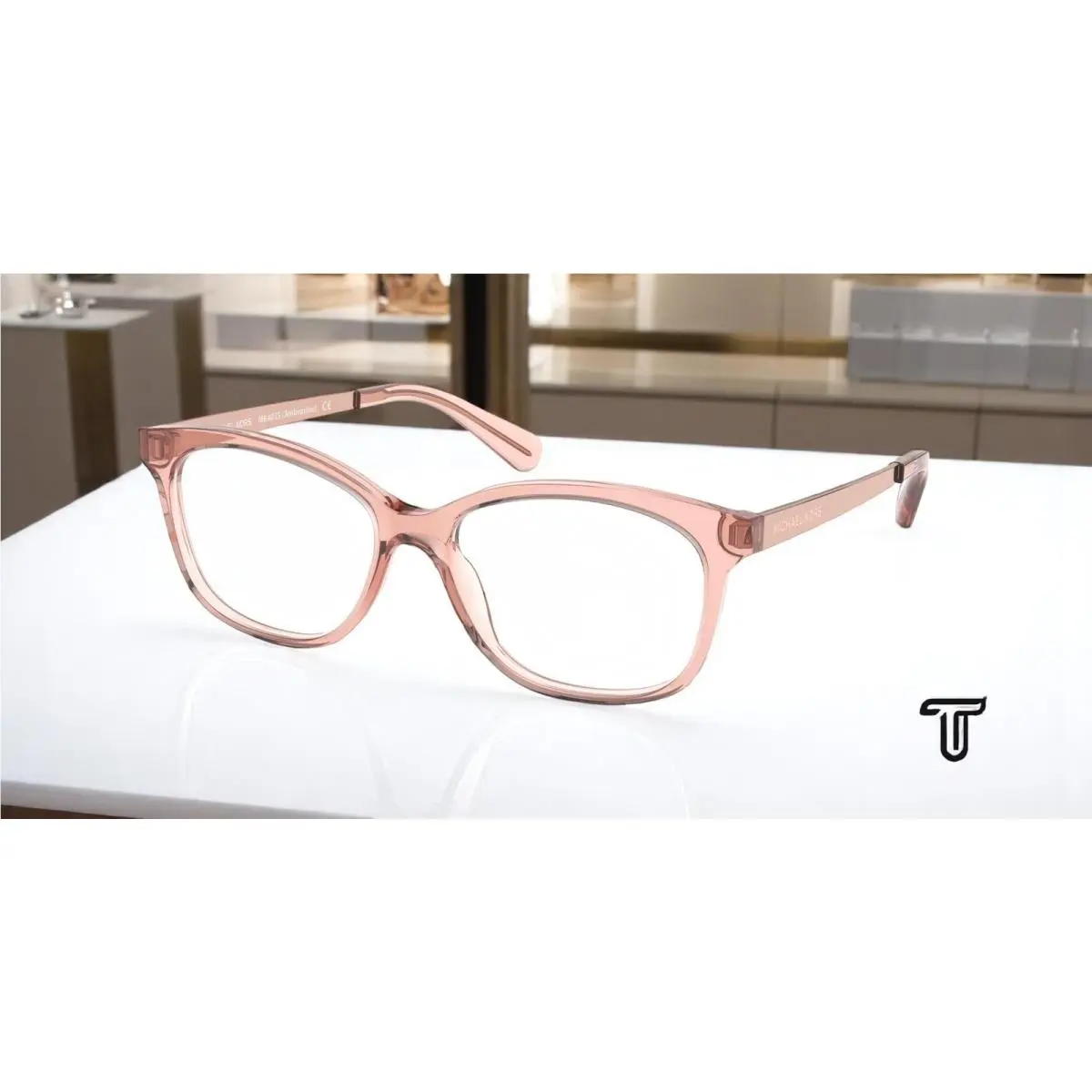 Michael Kors Ambrosine MK4035 3689 Tran Mulberry Demo Lens 53 Women`s Eyeglasses