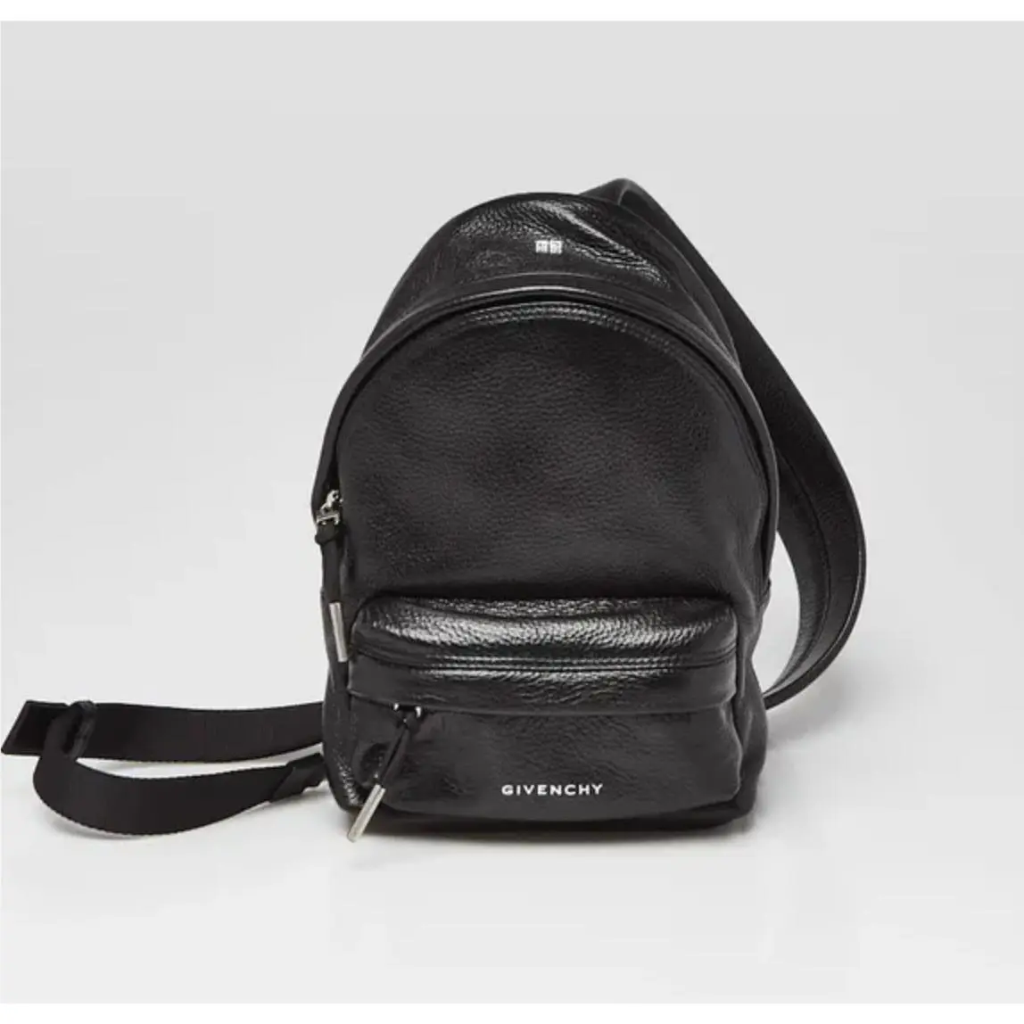 Givenchy Black Pebbled Leather Essential U Small Sling Backpack Bag