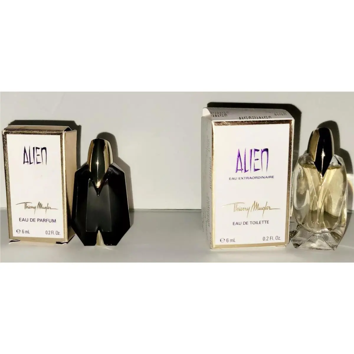 2 Thierry  Minis Alien Alien Extraordinaire Splash 6ml 0.2 Fl.oz by Mugler