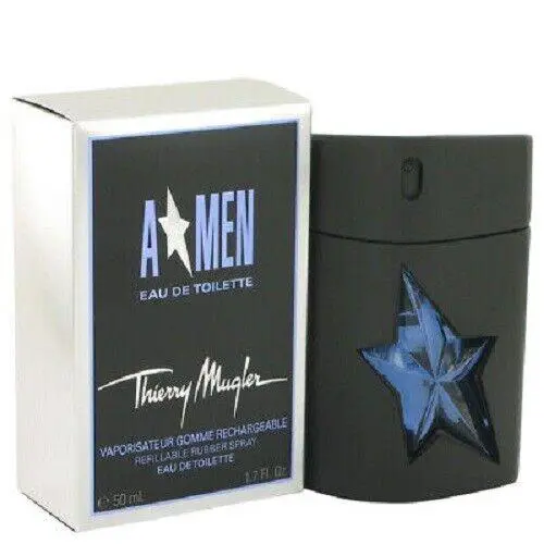 A Men Angel Amen Thierry  1.7 oz Edt Refillable Rubber Spray For Men by Mugler