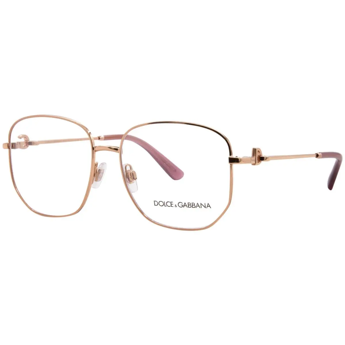 Dolce Gabbana DG1356 1298 Eyeglasses Frame Women`s Rose Gold Full Rim 55mm