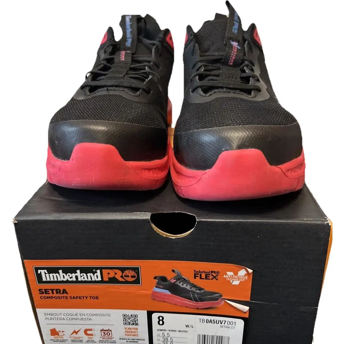 Timberland Pro Setra TB0A5UV7-001 Sneakers Womens 8 Black Work Shoes