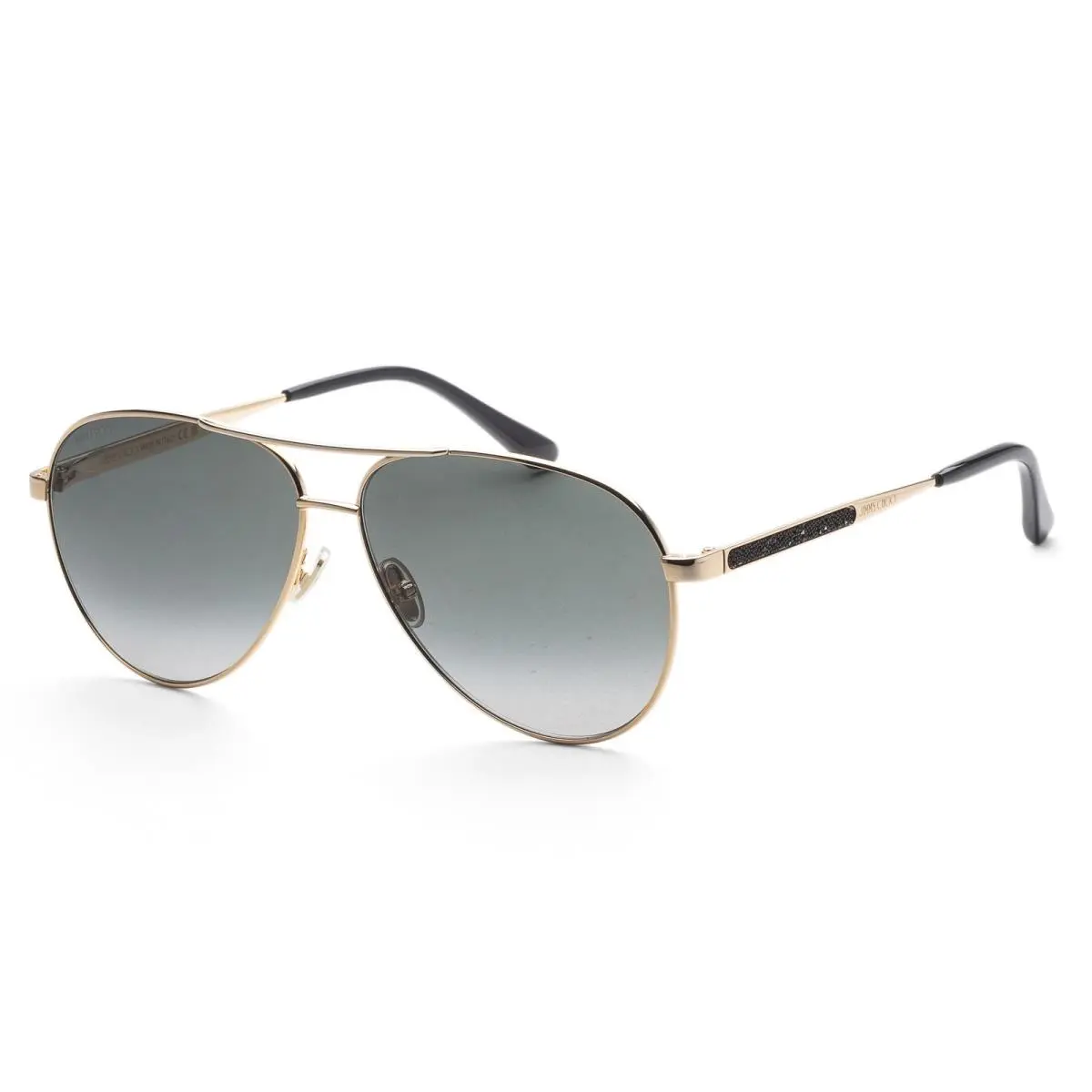 Jimmy Choo Women`s 60mm Black Gold Sunglasses JIMENA-S-2M2-60