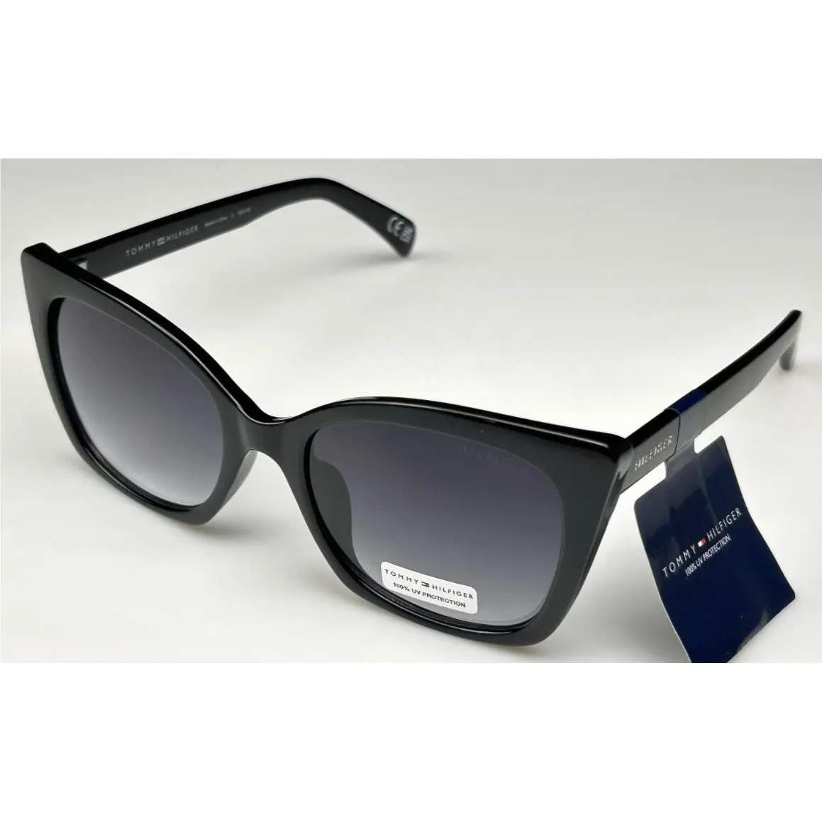 Women`s 54mm Black Frame Gray Lens Designer Sunglasses by Tommy Hilfiger