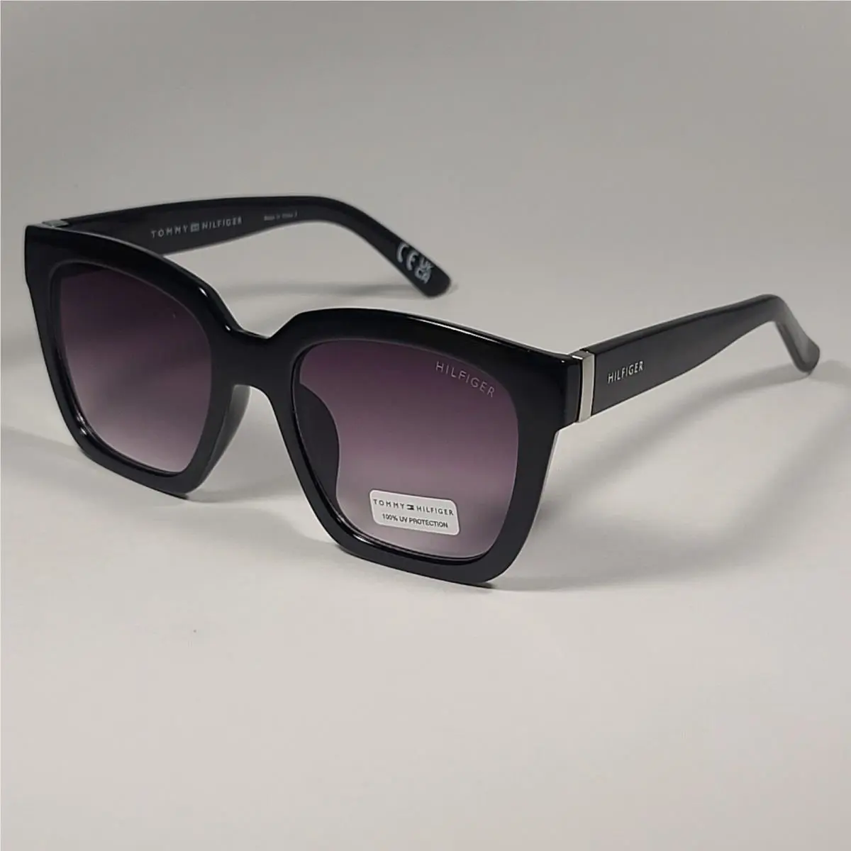Tommy Hilfiger Miley WP OL567 Sunglasses Shiny Black Frame Smoke Gradient Lens