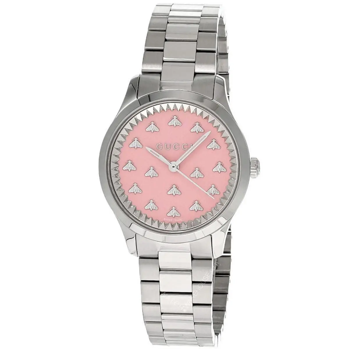Gucci G-timeless 32mm Quartz SS Pink Dial Women`s Watch YA1265033