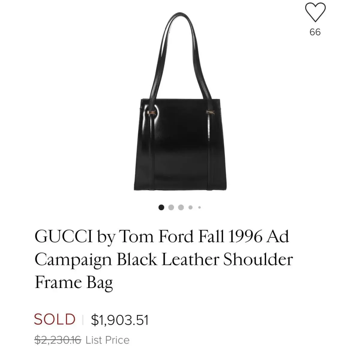 Leather Handbag Gucci Black in Leather - Obo