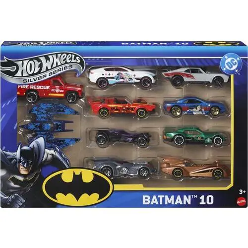 WB Mattel - Hot Wheels Silver Series Batman 10-Pack Toy Cars