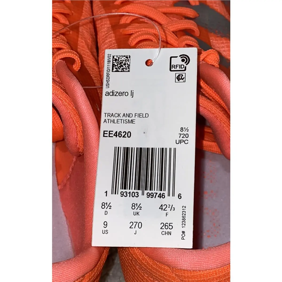 Adidas shoes - Adidas adizero LJ - adizero - EE4620 - Orange 16