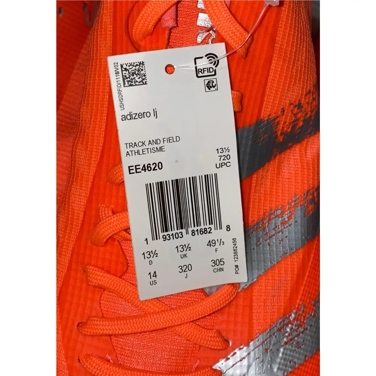 Adidas shoes - Adidas adizero LJ - adizero - EE4620 - Orange 18