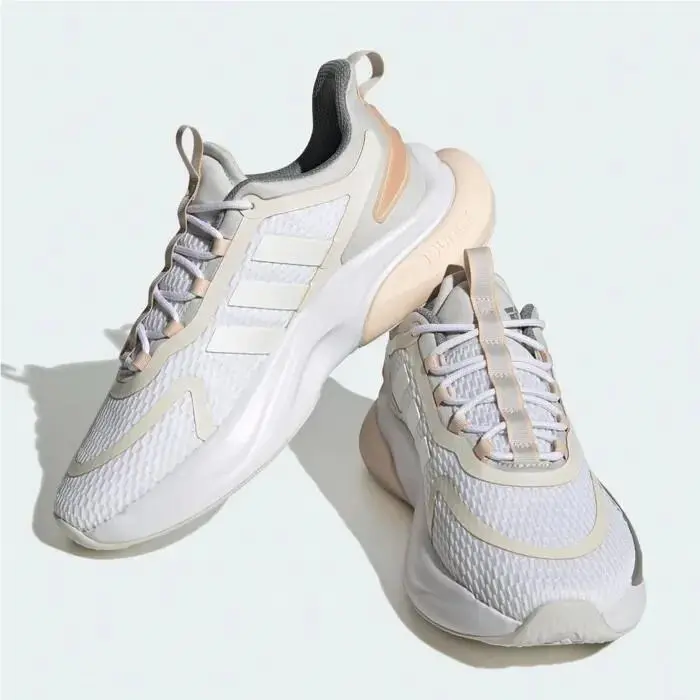 Adidas Alphabounce+ Sneakers Women`s US 11 White Athletic Running Shoes JOBB204