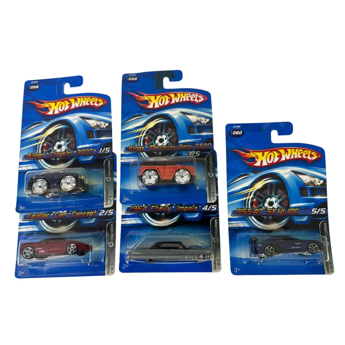 Hot Wheels Nissan Skyline Dropstars Complete Setof 5 Nissan Skyline Vhtf 2006 - Multi-Color