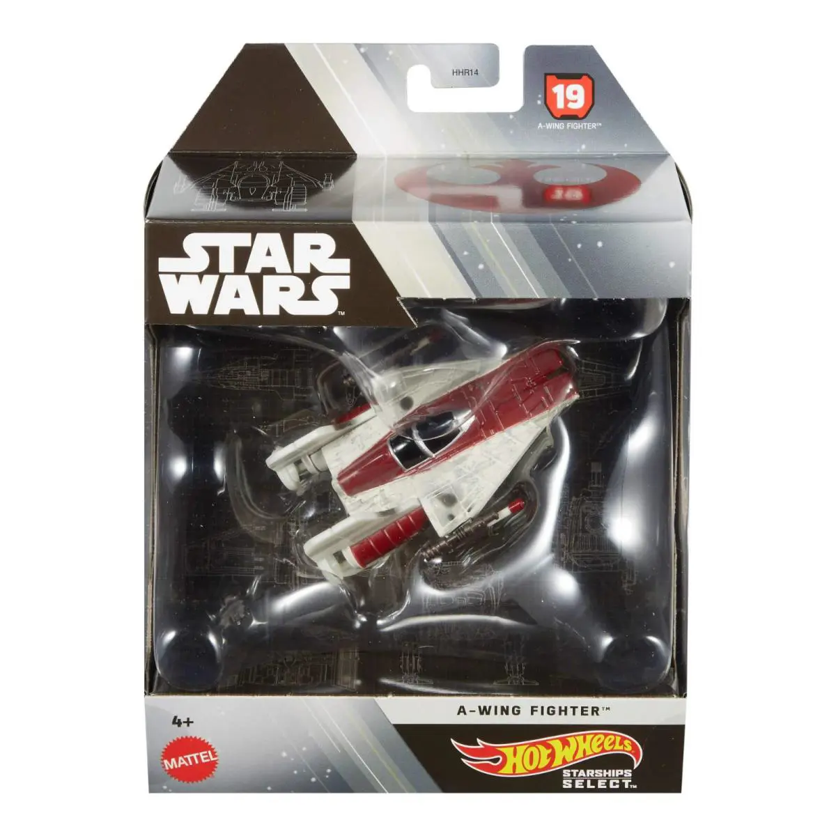 Hot Wheels Star Wars Starships Select A-wing Fighter 1:50 Scale Vehicle HMH94
