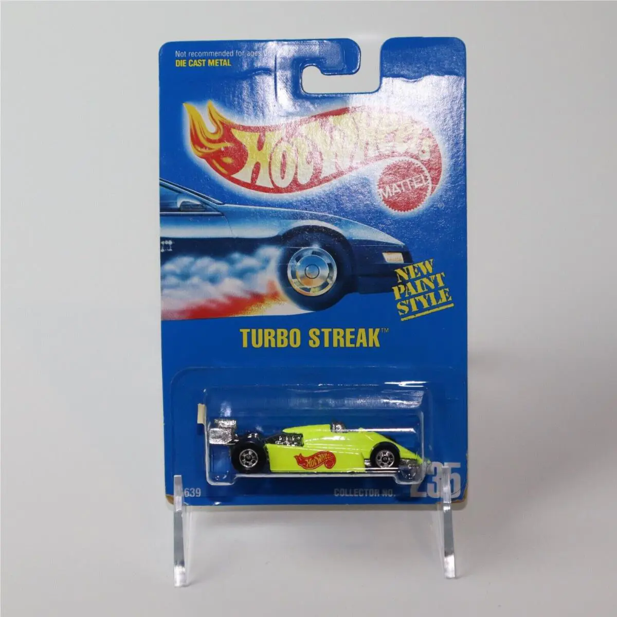 1982 Hot Wheels Day Glo Yellow Turbo Streak Indy Car 235 Mib