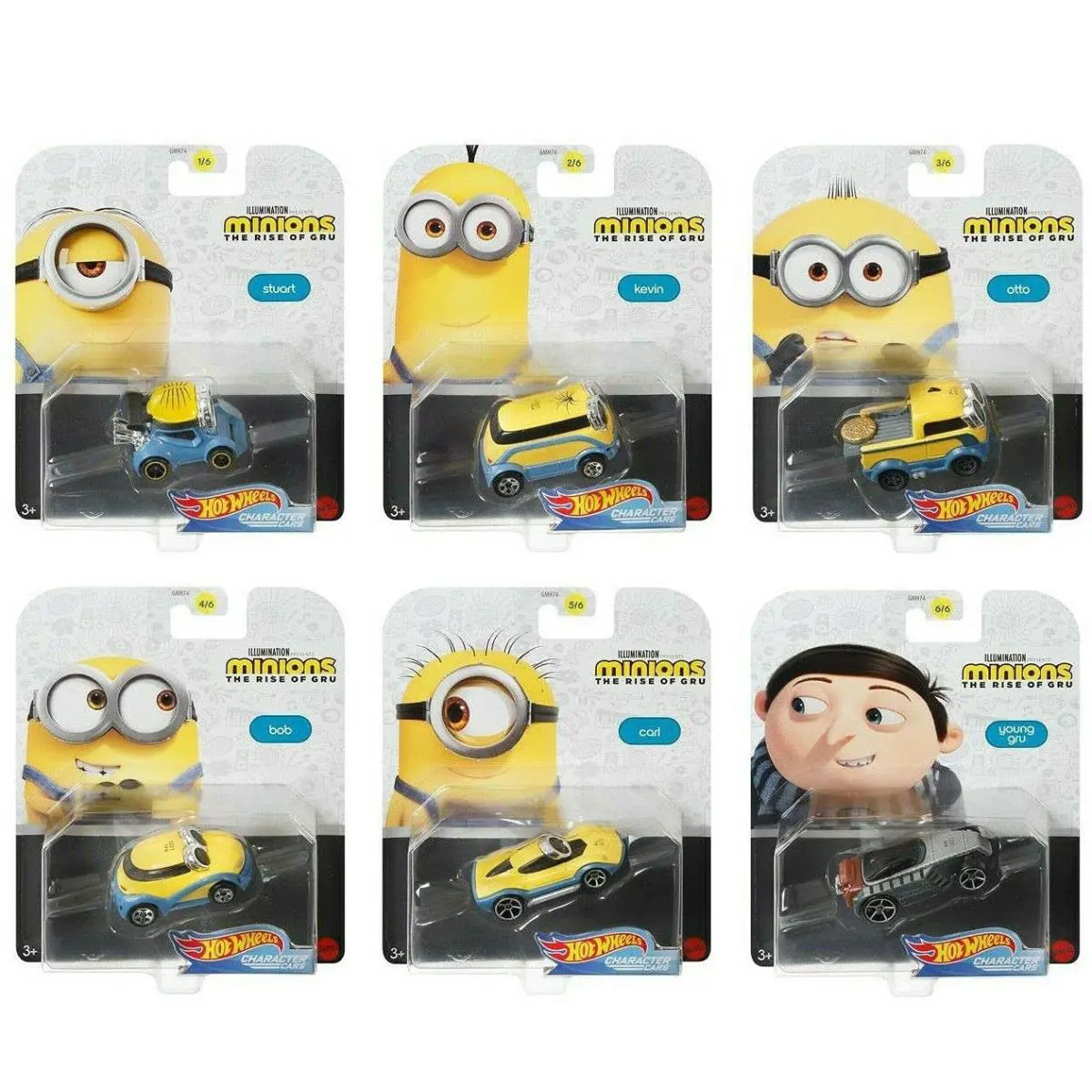 Hot Wheels Minions: The Rise of Gru 6-Car Set 1:64 Scale