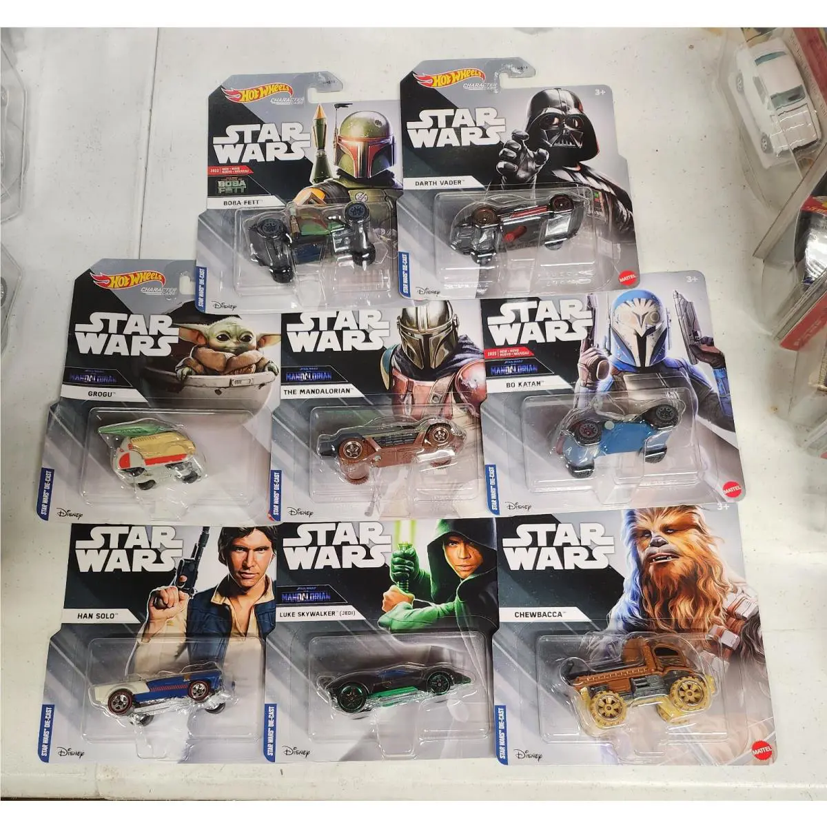 2022 Hot Wheels Disney Star Wars Character Cars Complete Set of 8