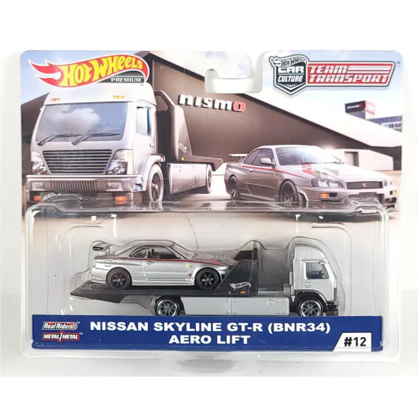 Hot Wheels Premium Team Transport Skyline Gt-r R34 Aero Lift Car Culture