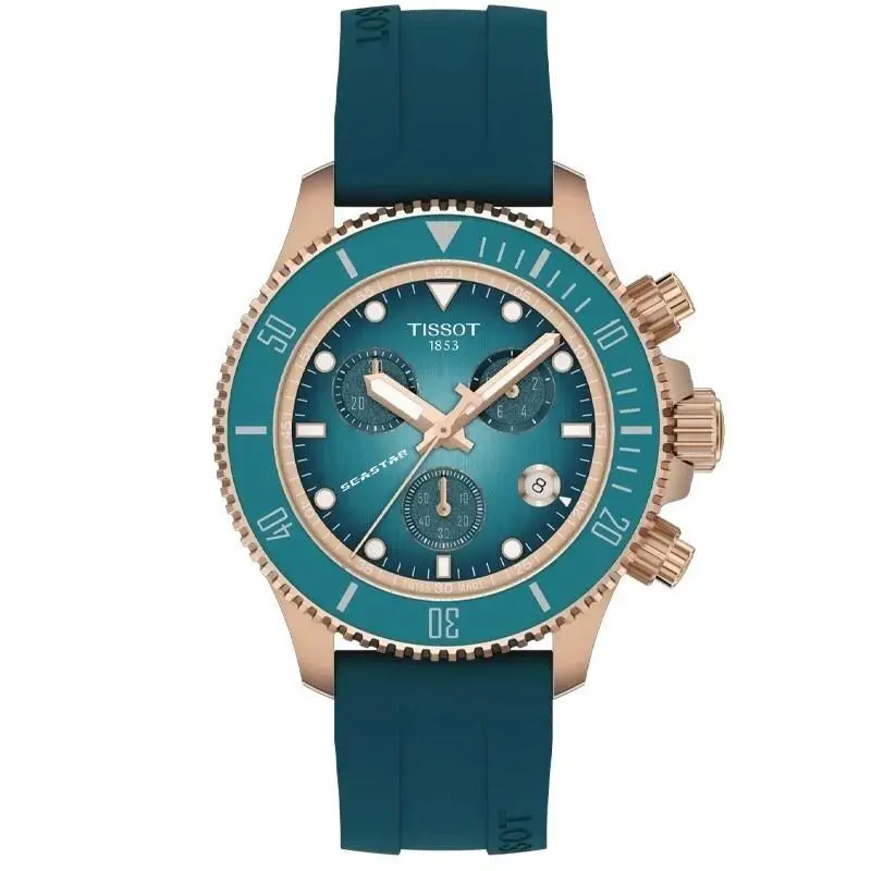 Tissot Seastar Quartz 38mm Turquoise Dial Men`s Watch T1202173704100