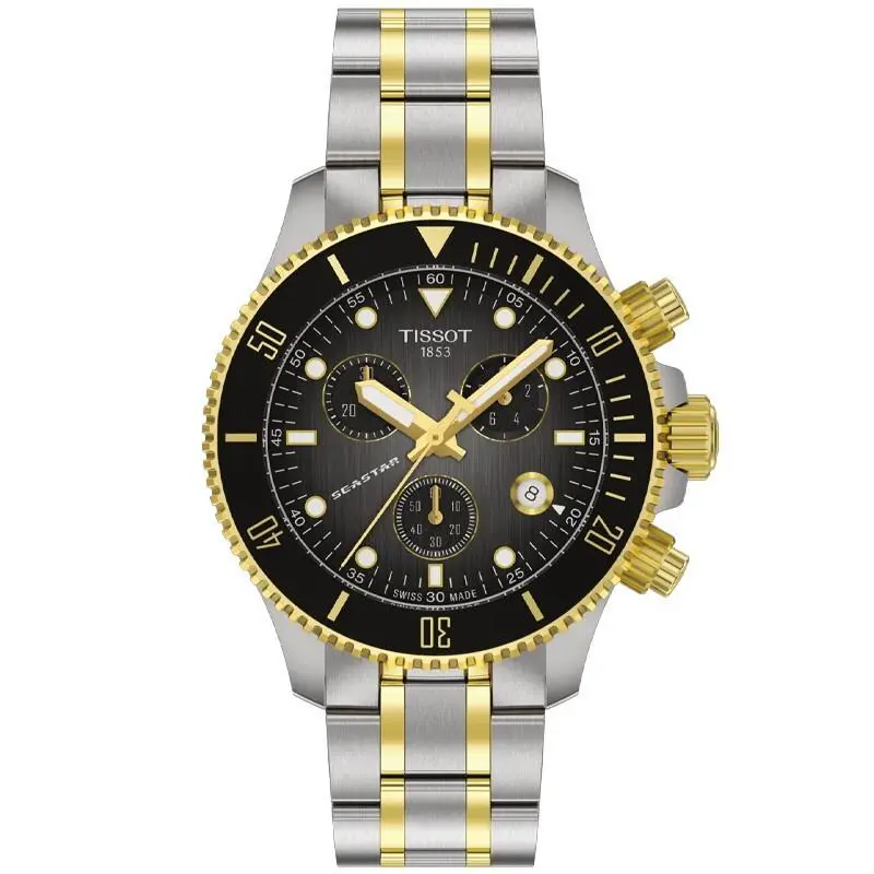 Tissot Seastar Quartz 38mm Two-tone Steel Men`s Watch T1202172206100