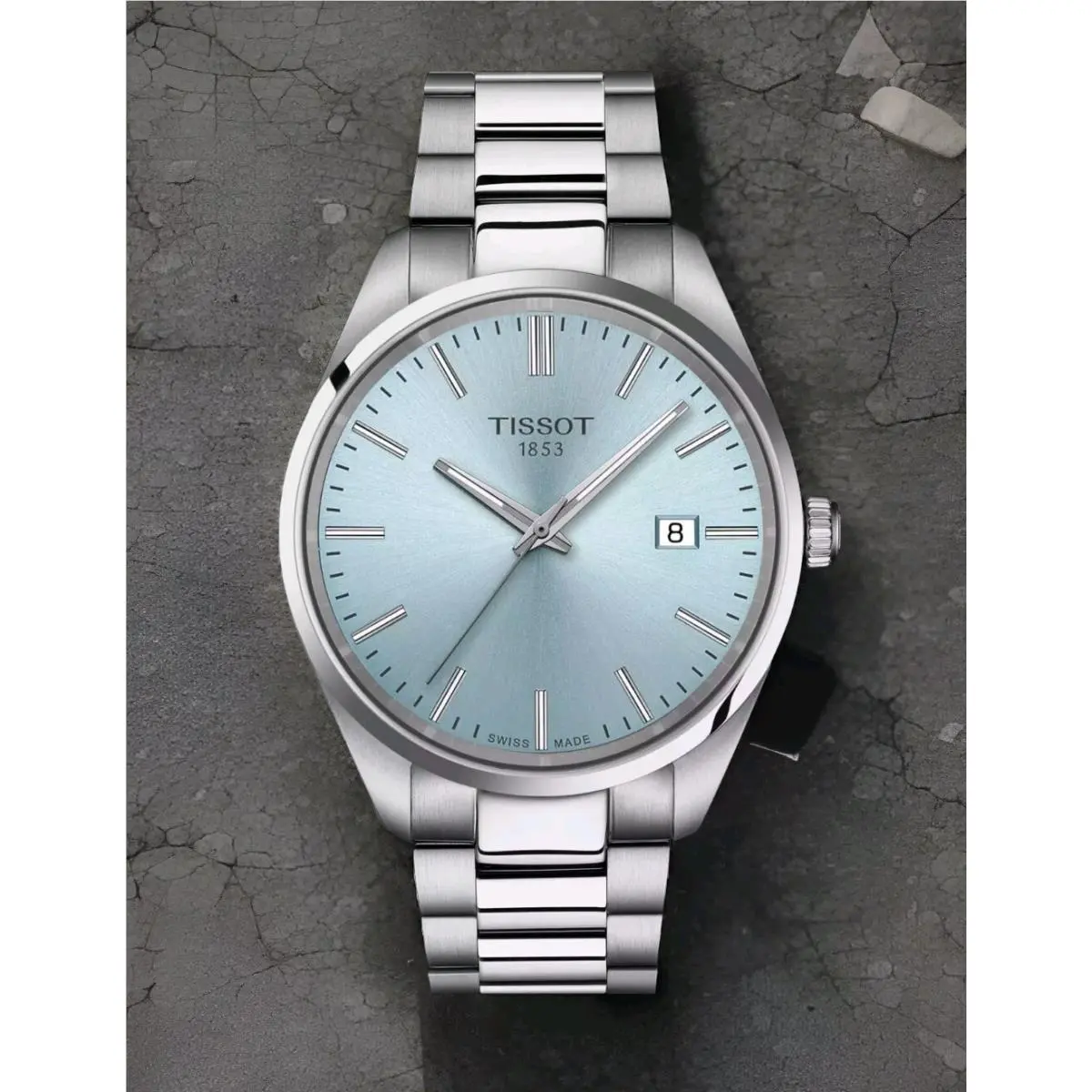 Tissot PR 100 Quartz 40mm Ice Blue Dial Men`s Watch T150.410.11.351.00
