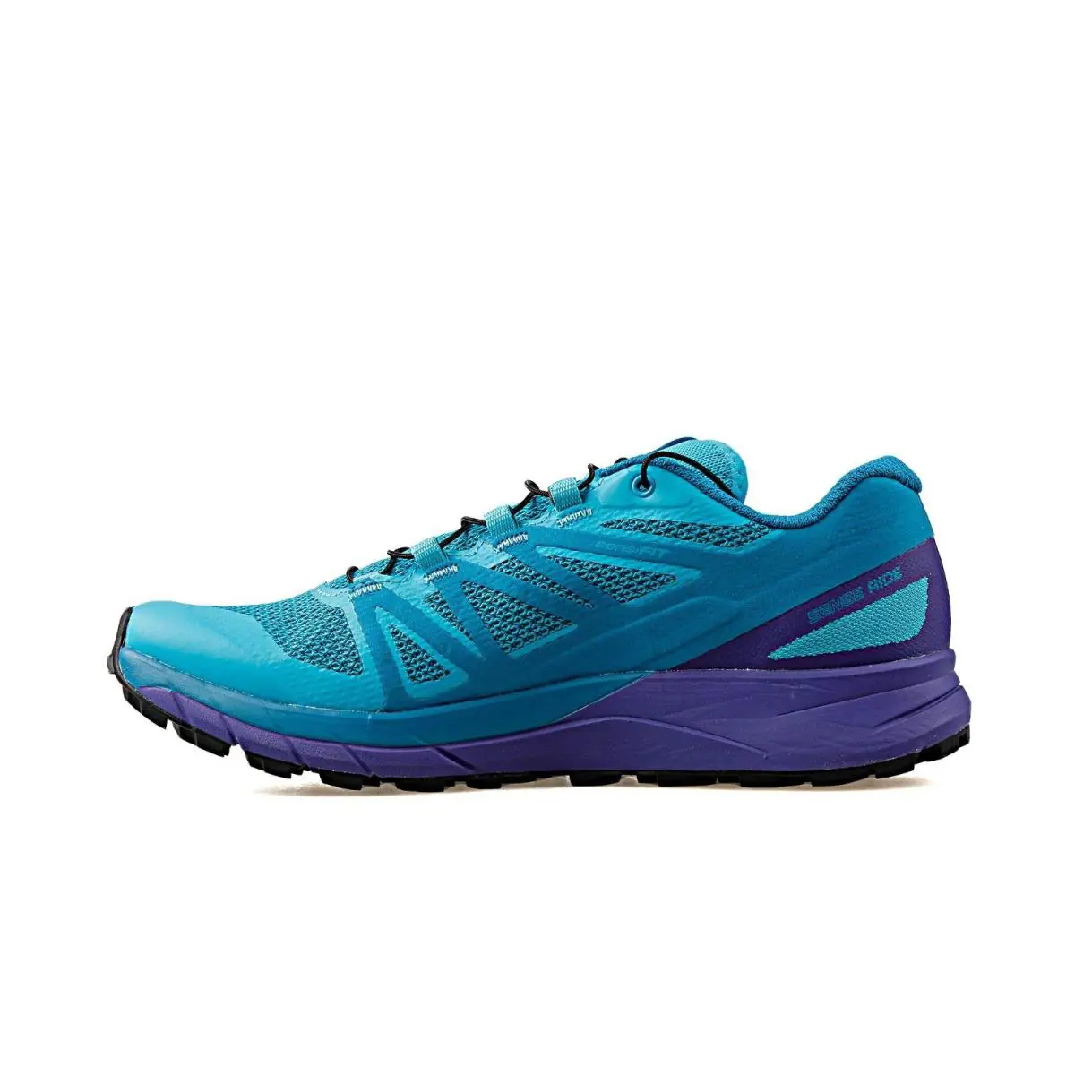 Salomon Women`s Sense Ride Trail Running Shoe Bluebird/deep Blue/black 7 US - Bluebird/Deep Blue/Black