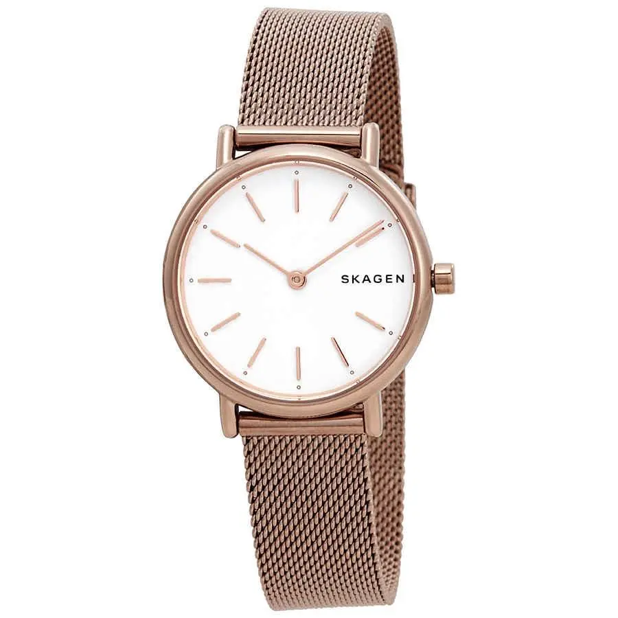 Signatur White Dial Ladies Watch SKW2694 by Skagen
