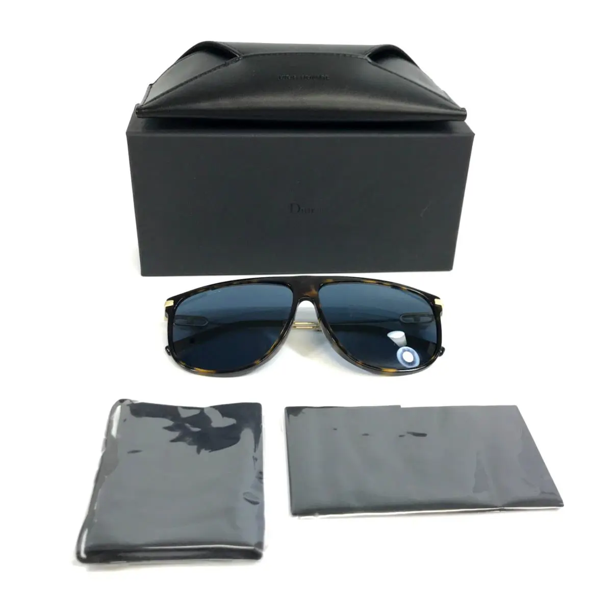 Sunglasses CD Link S2U 2080 Tortoise Brown Gold Frames w/ Dark Blue Lenses by Dior
