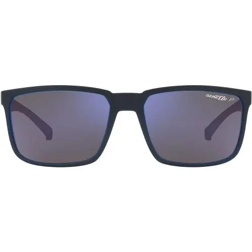 Arnette Man Sunglasses Matte Top Navy On Light Blue Frame Dark Grey