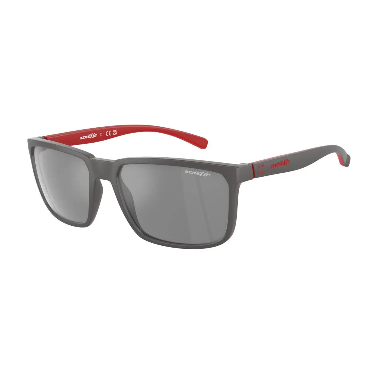 Arnette Stripe AN4251 25736G 58MM Matte Grey/grey Mirror Silver Square Sunglasses