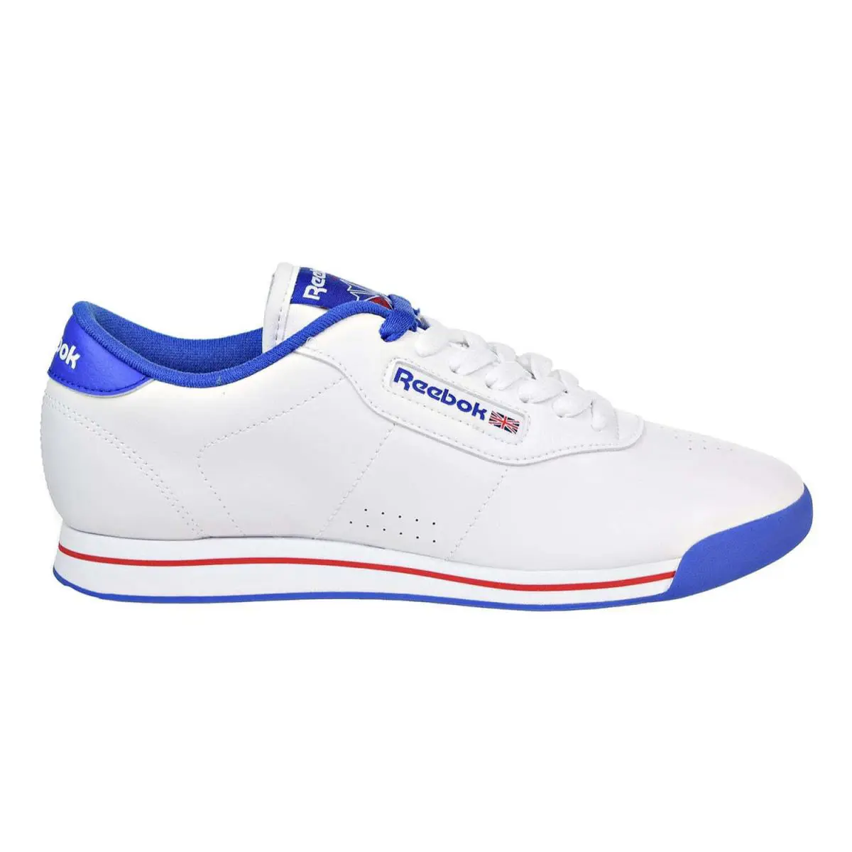 100071978/V48958 Womens Reebok Princess Fitness - White/Tetra Blue/Excellent Red
