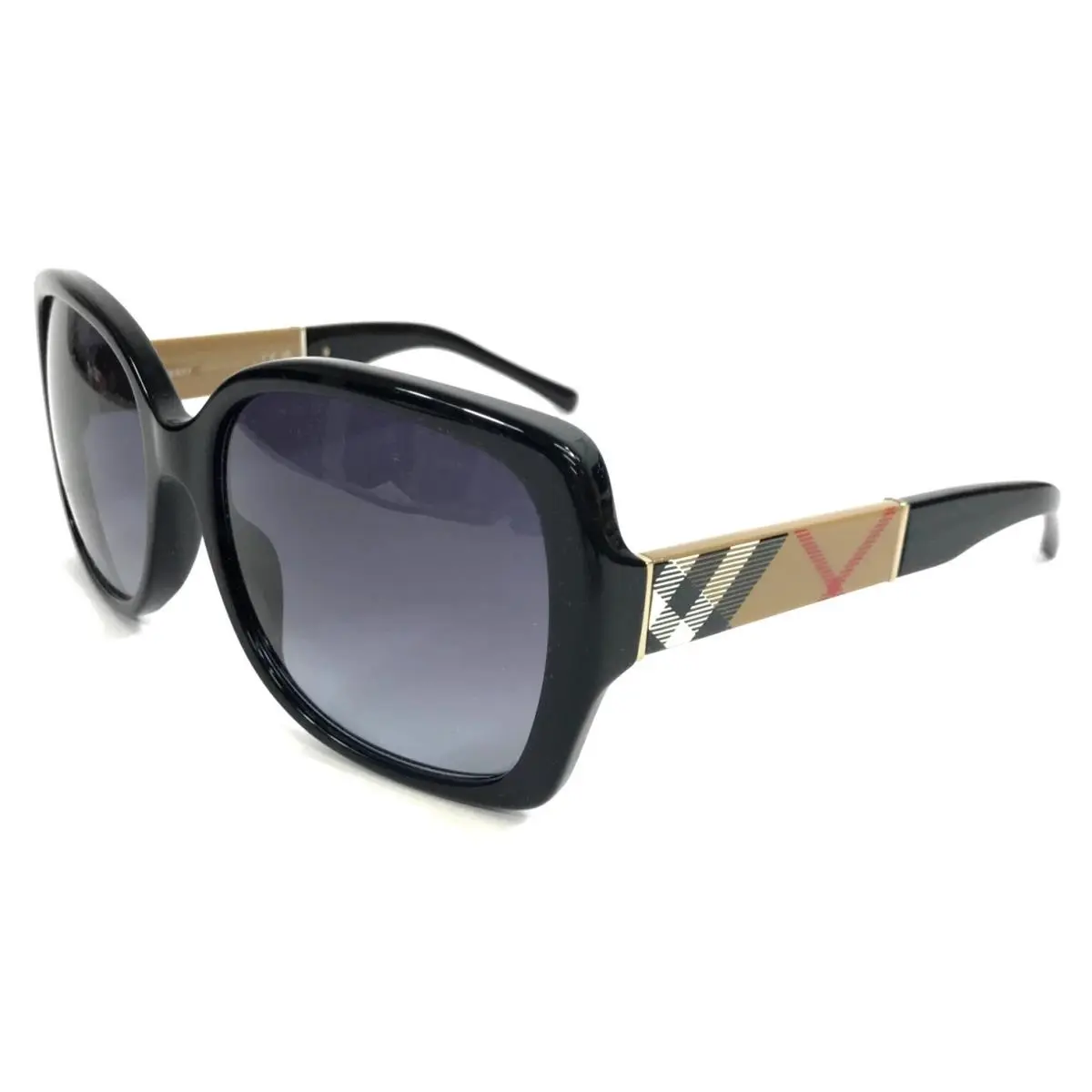 Burberry Sunglasses B4160 3433/8G Black Nova Check Frames Grey Gradient Lenses