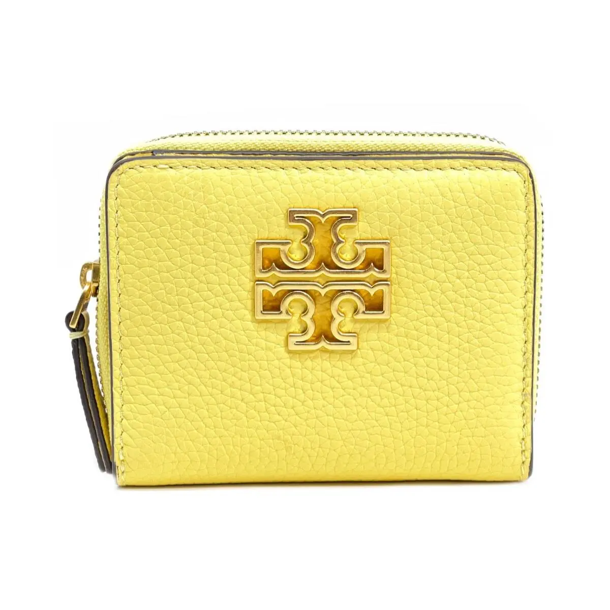 Woman`s Eve Thea Britten Carter Emerson Perry Leather Bifold Wallet Britten - Pebbled - Chardonnay - 75400 by Tory Burch