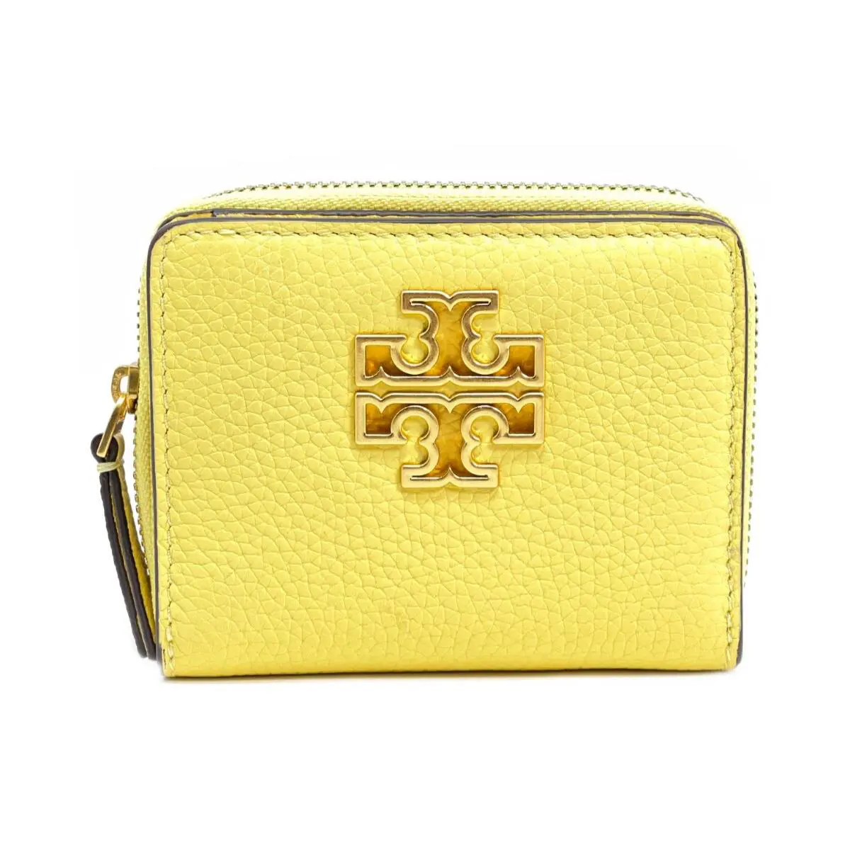 Woman`s Eve Thea Britten Carter Emerson Perry Leather Bifold Wallet Britten - Pebbled - Chardonnay - 75400 by Tory Burch