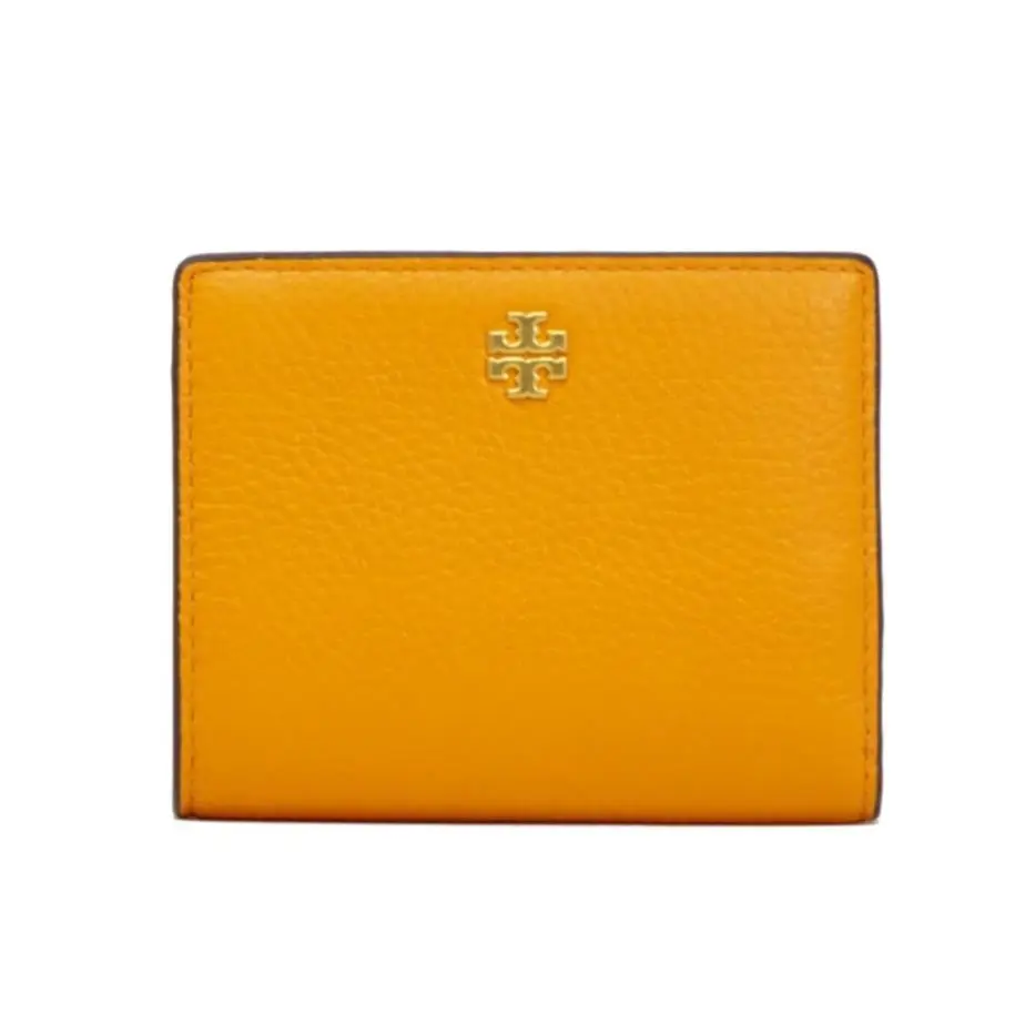 Tory Burch Women`s Emerson Blake Small Bifold Wallet - Multicolor, way: Pebbled Leather - Orange Citrine - 84691