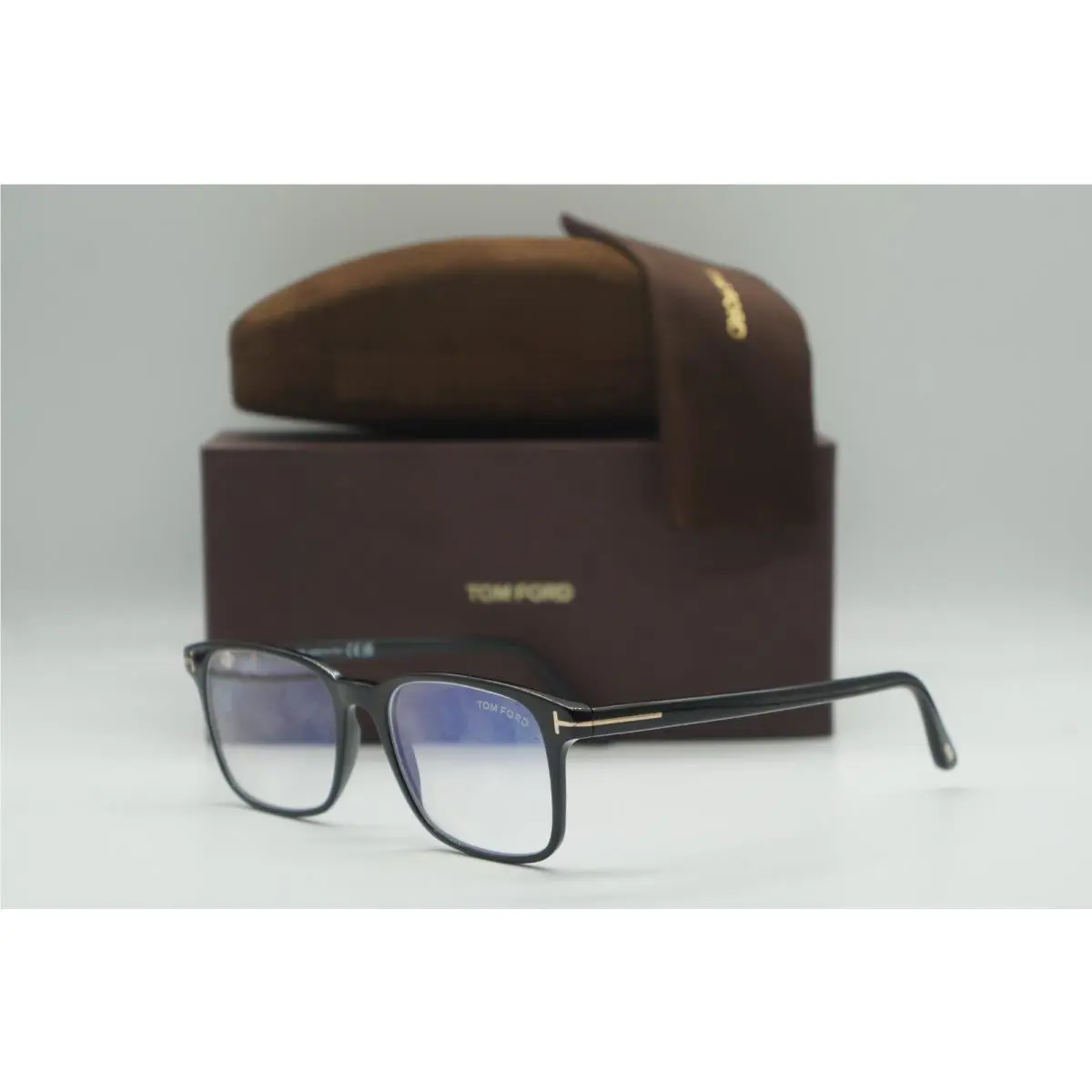 Tom Ford TF 5831-B 001 Shiny Black Eyeglasses Frame 53-18