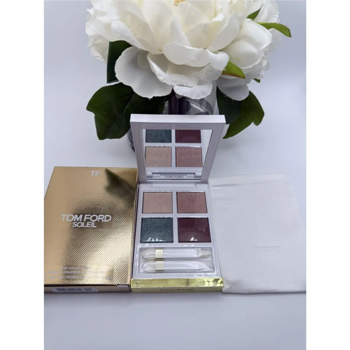 Tom Ford Soleil Eye Color Quad 01 Emerald Dusk Eye Shadows Full Sz .21oz/6g