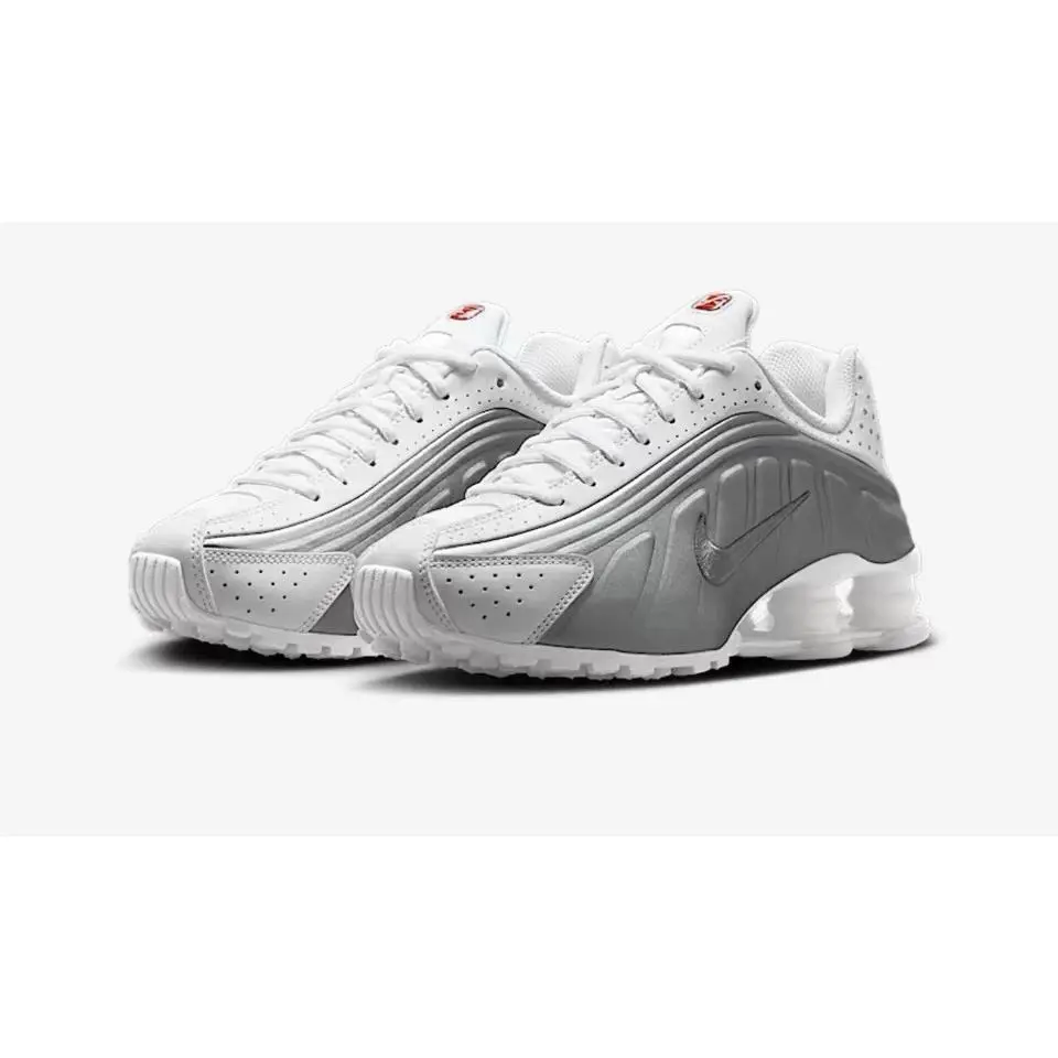 Nike shoes - Nike Shox R4 - Shox - WHITE /METALLIC SILVER WHITE 2