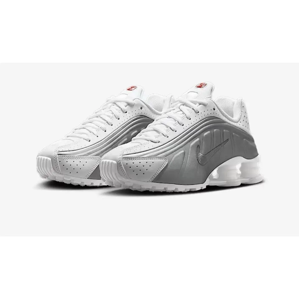 Nike shoes - Nike Shox R4 - Shox - WHITE /METALLIC SILVER WHITE 8