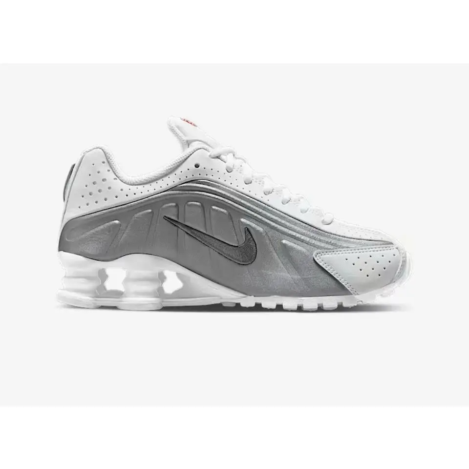 Nike shoes - Nike Shox R4 - Shox - WHITE /METALLIC SILVER WHITE 6