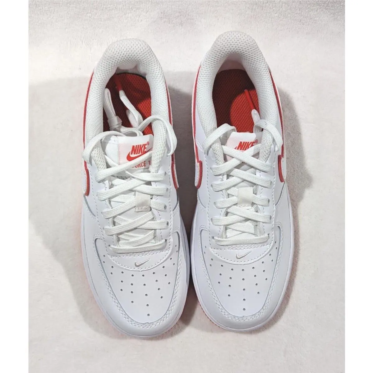 Nike shoes - Nike Force 1 Low - Force Low - FJ3484-101 FJ3484 - White/Picante Red 9