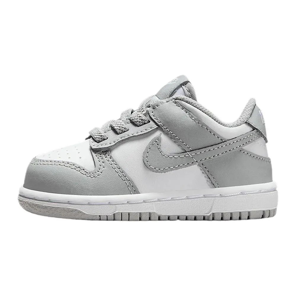 Toddler`s Nike Dunk Low White/lt Smoke Grey-white FB9107 123 - White/LT Smoke Grey-White