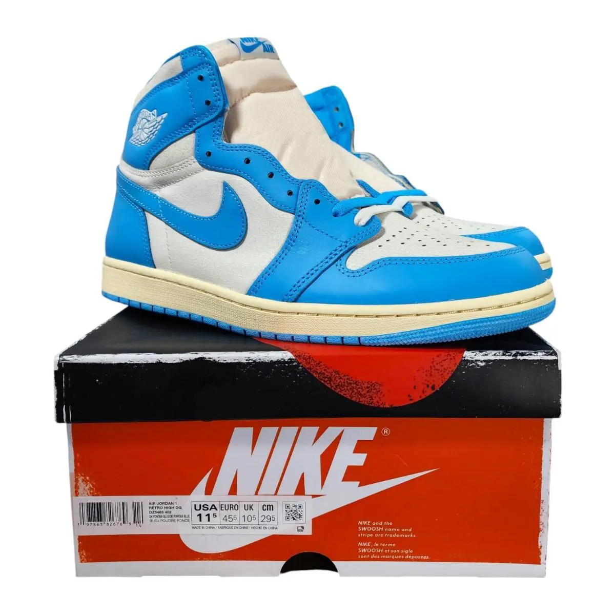 Nike shoes - Air Jordan 1 - Air - DZ5485-402 - Blue, Manufacturer: Dark Powder Blue/Dark Powder Blue/Sail 15