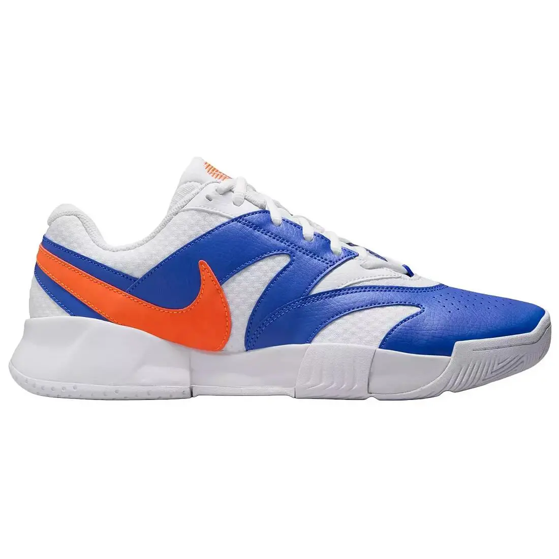 Men Nike Court Lite 4 Tennis Shoes Sneakers White Blue Orange FD6574 106 - Blue