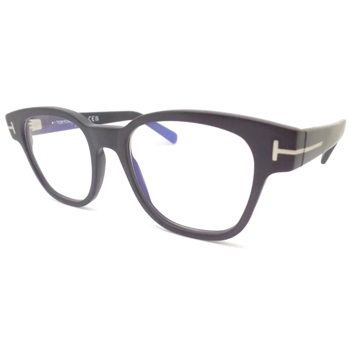 Tom Ford TF 5977-b 002 Matte Black 50mm Blue Block Frames